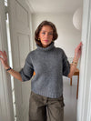 Dubleo knit sweater with short sleeves - Grey