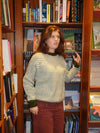 Selora knit with stripes - Green/white