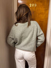 Selora knit with stripes - Green/white