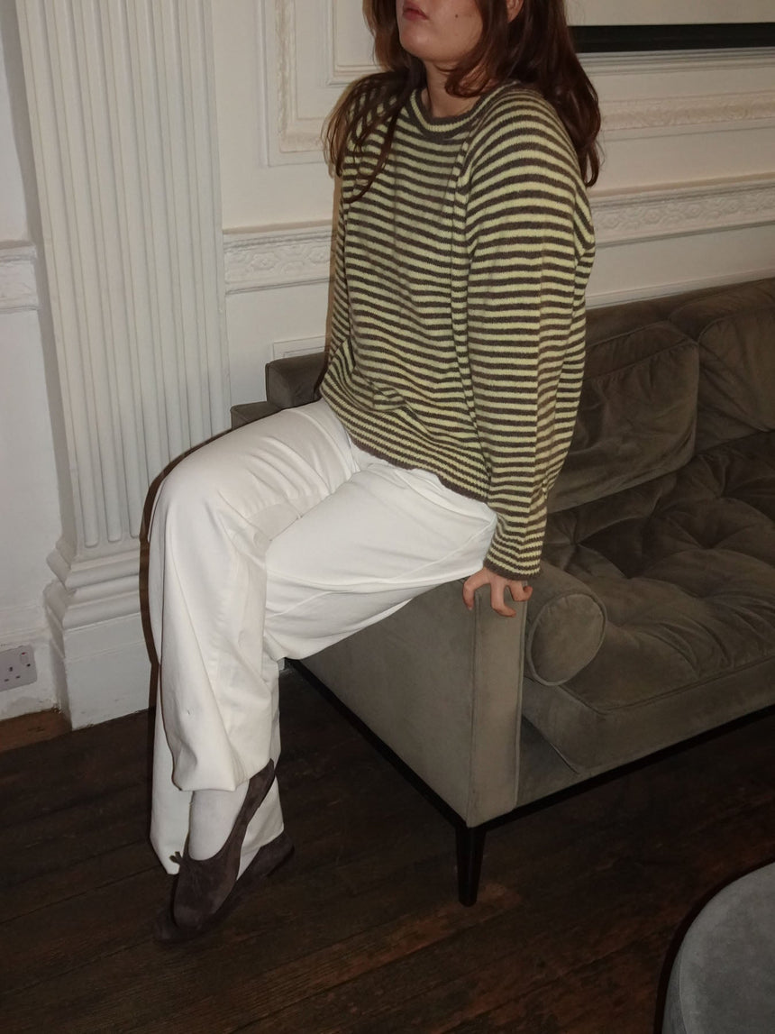 Lulanna knit with stripes - Yellow/brown