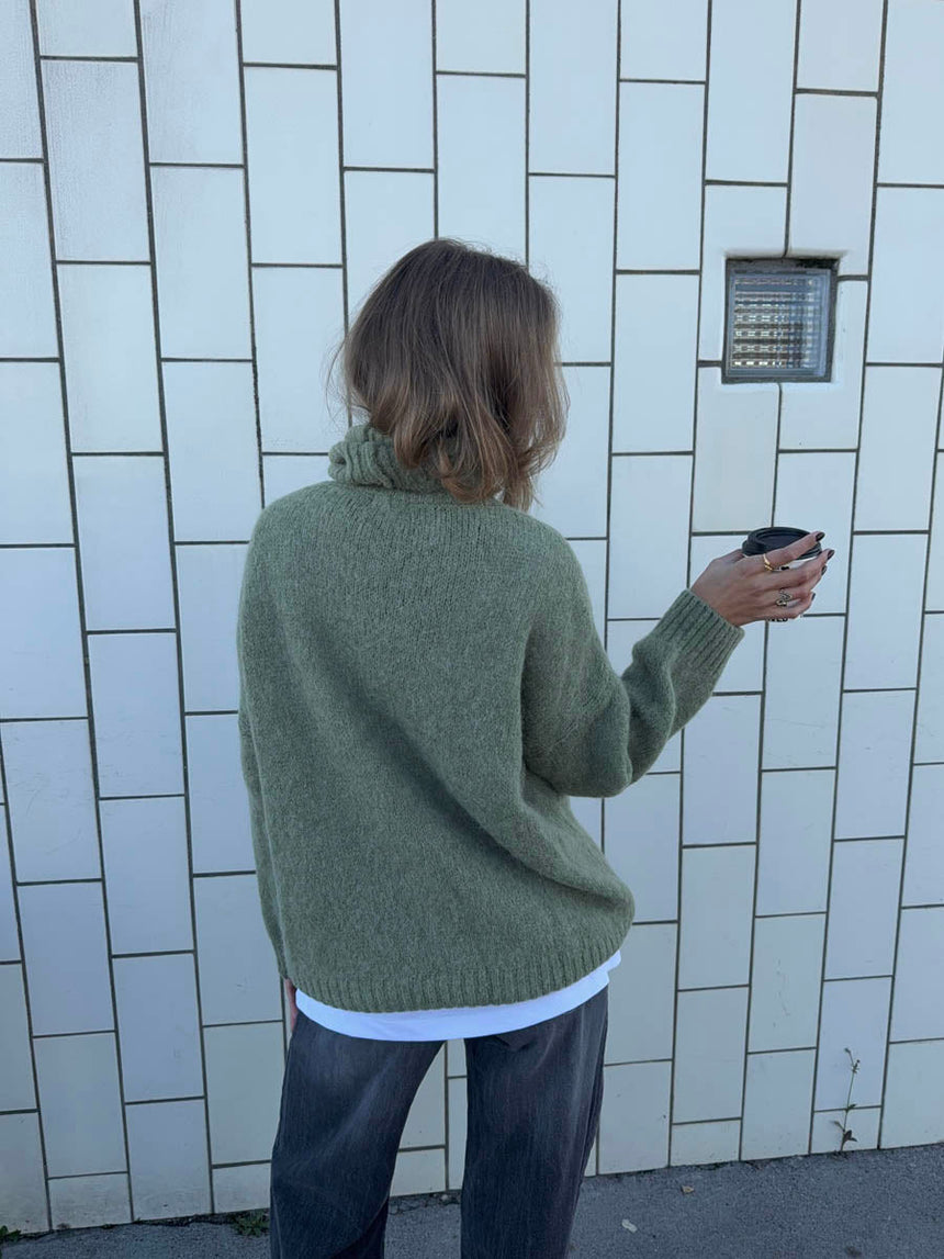 Idun knit with turtleneck - Khaki