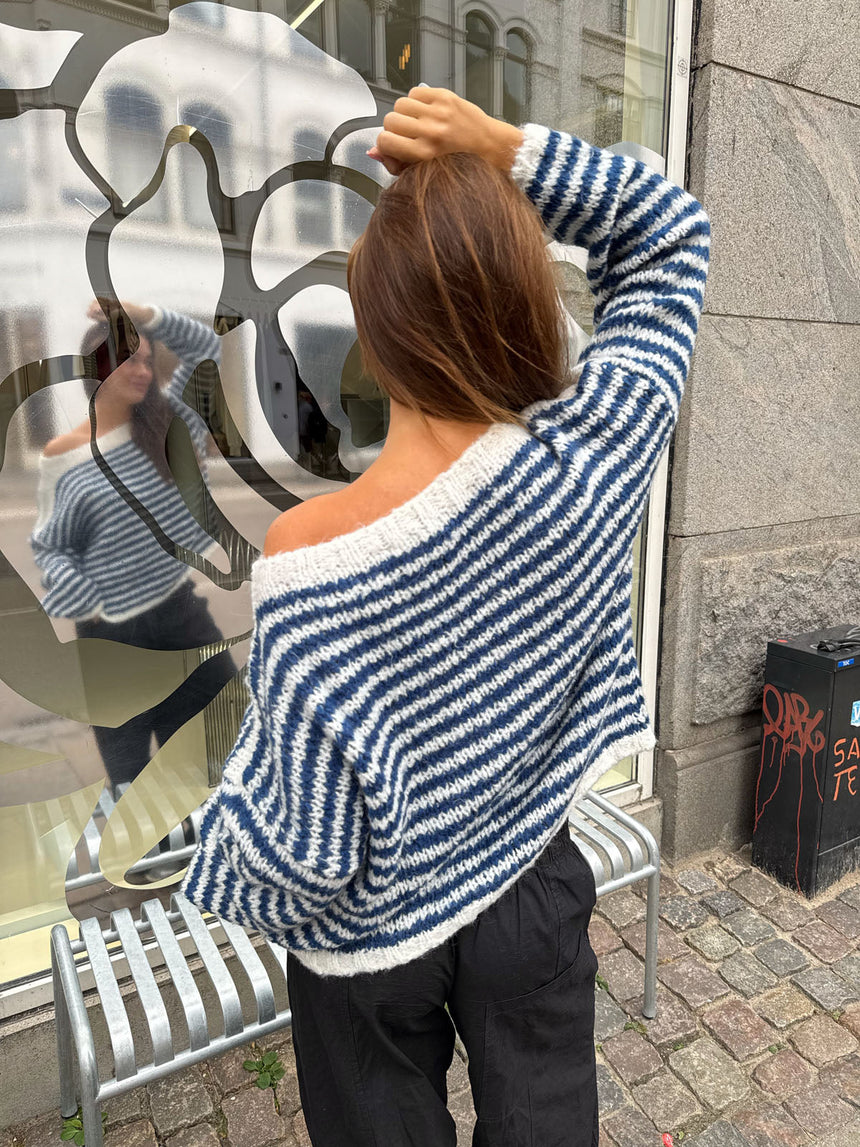 Odetta striped sweater - White/navy