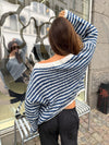 Odetta striped sweater - White/navy