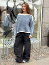 Odetta striped sweater - White/navy