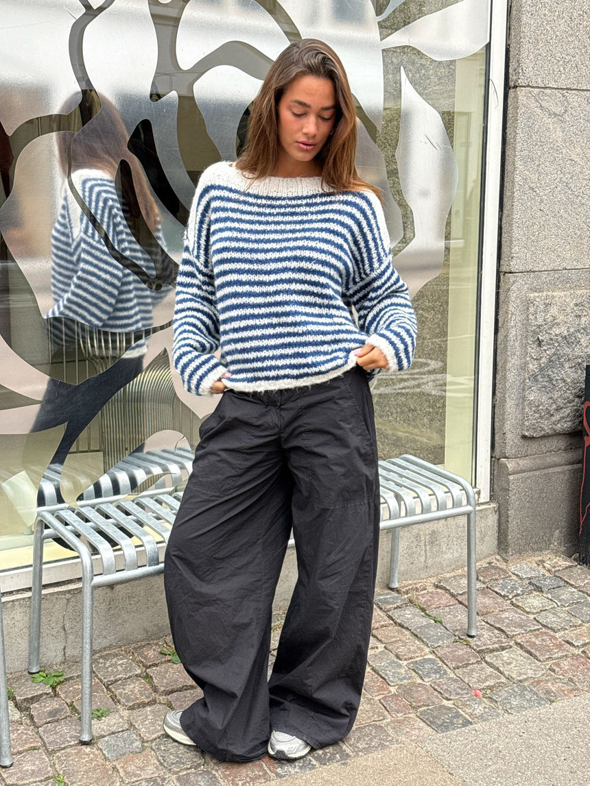 Odetta striped sweater - White/navy