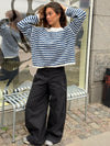 Odetta striped sweater - White/navy