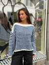Odetta striped sweater - White/navy