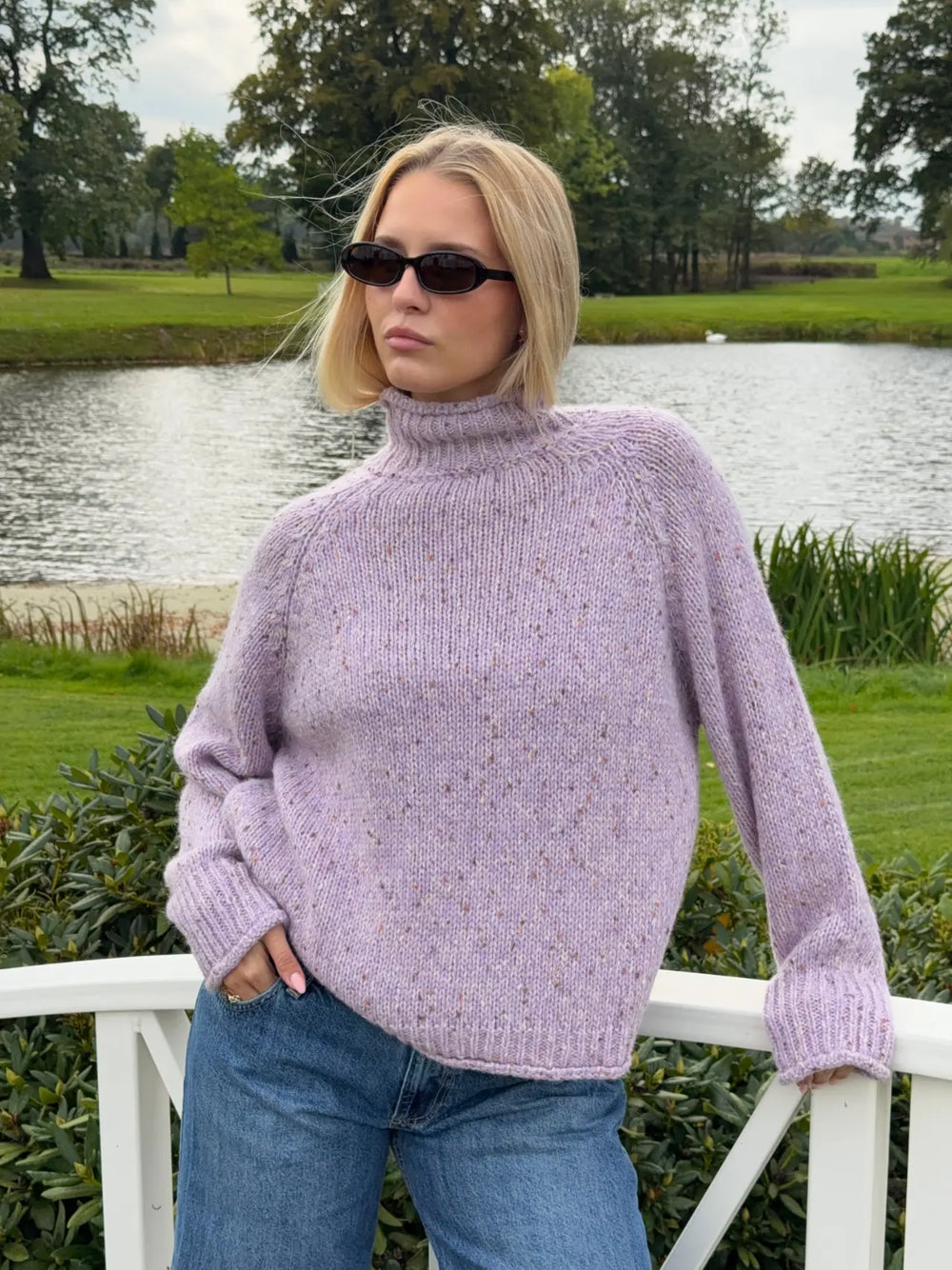 Cally turtleneck knit - Light purple