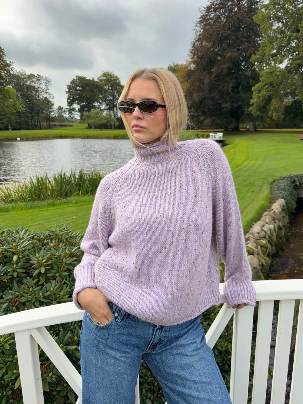 Cally turtleneck knit - Light purple