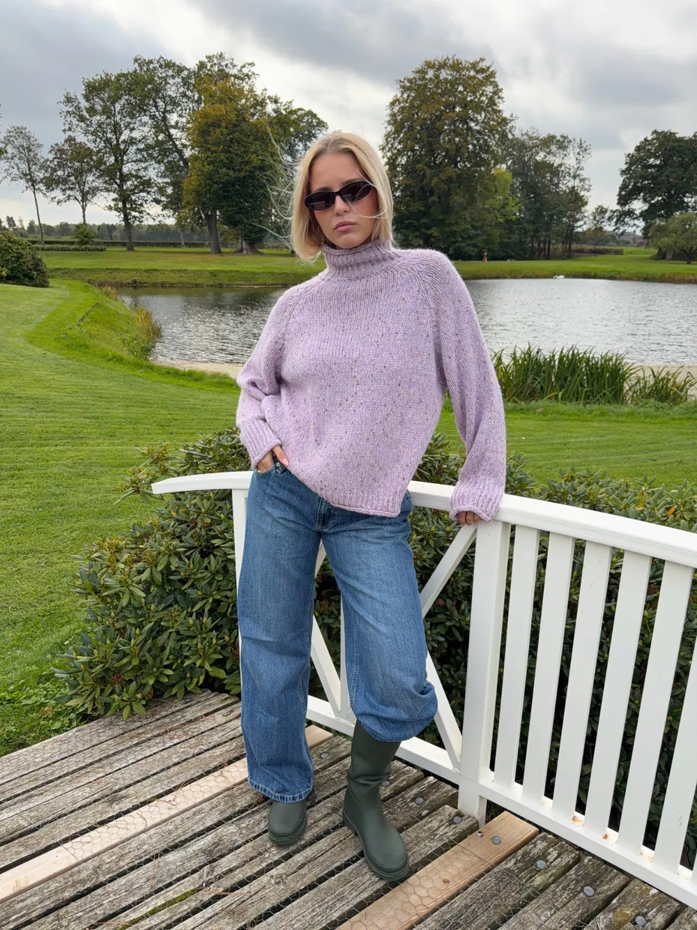 Cally turtleneck knit - Light purple