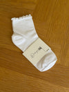 Socks with scalloped edge - White