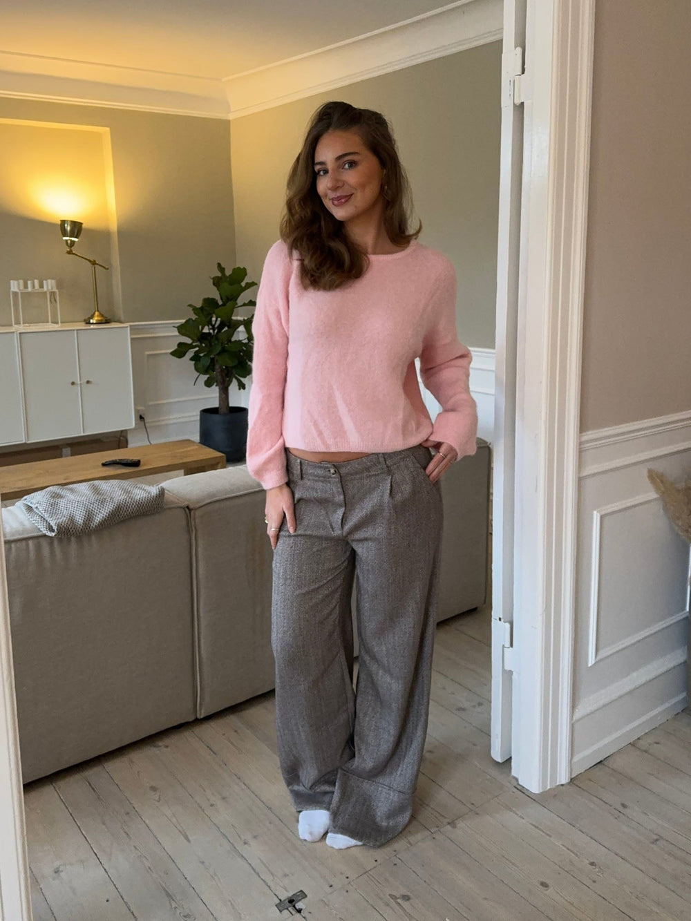 Olia suit pants with cuffs - Brown