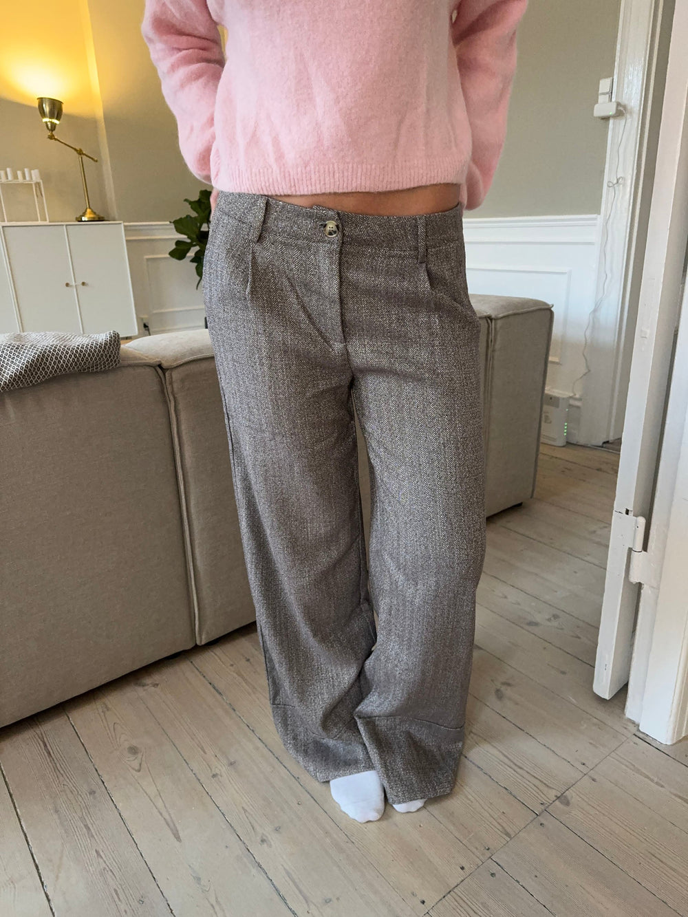 Olia suit pants with cuffs - Brown