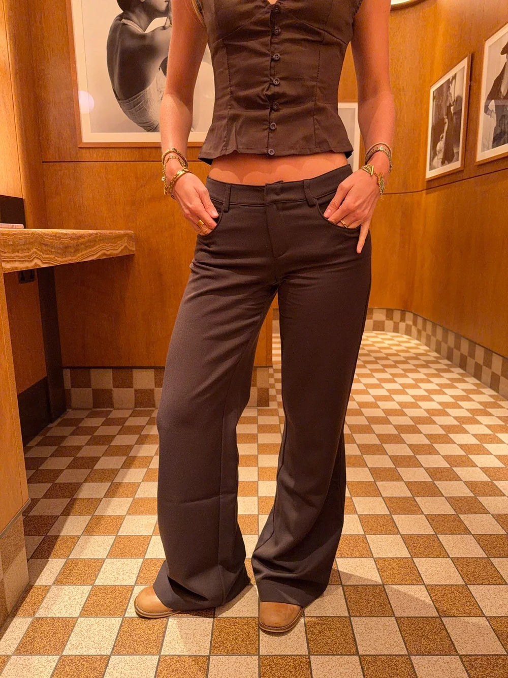 Malin Tomkins suit pants - Brown