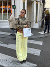 Nula suit trousers with tie belt – Yellow