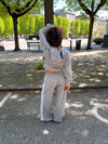 Obban sweatpants with lace - Grey/white