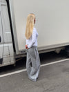 Janny sweatpants with lace - Grey