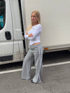 Janny sweatpants with lace - Grey