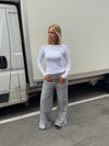 Janny sweatpants with lace - Grey