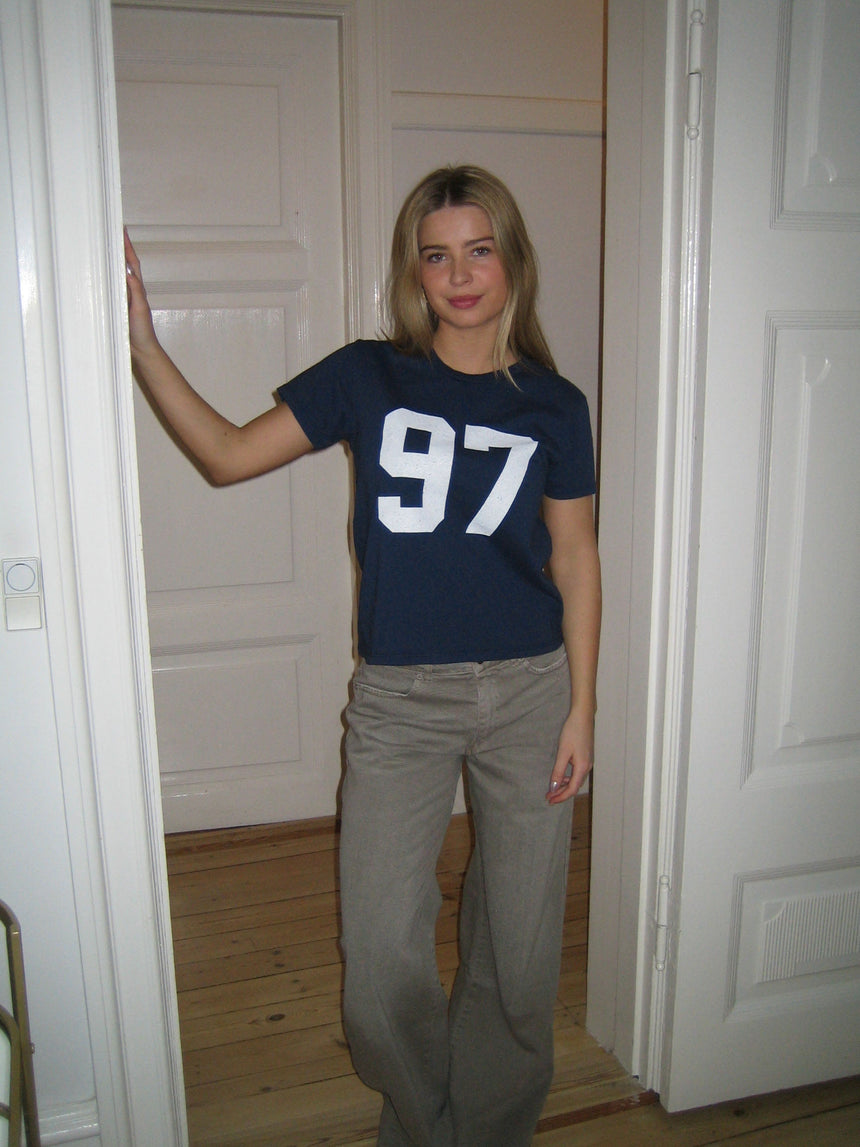 Lilana navy t-shirt w. 97 - Navy/white