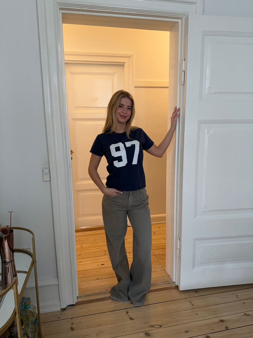 Lilana navy t-shirt w. 97 - Navy/white