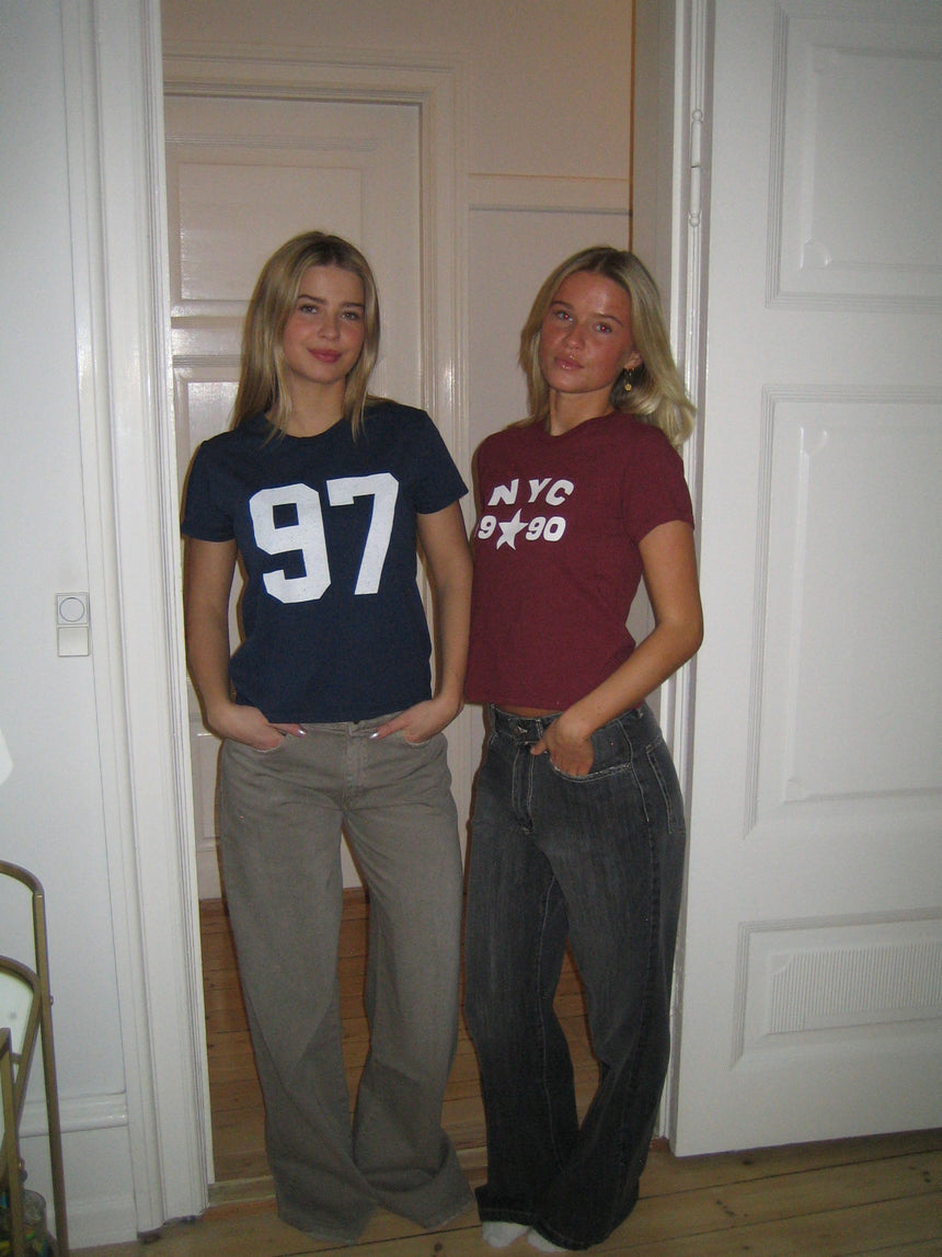 Lilana navy t-shirt w. 97 - Navy/white