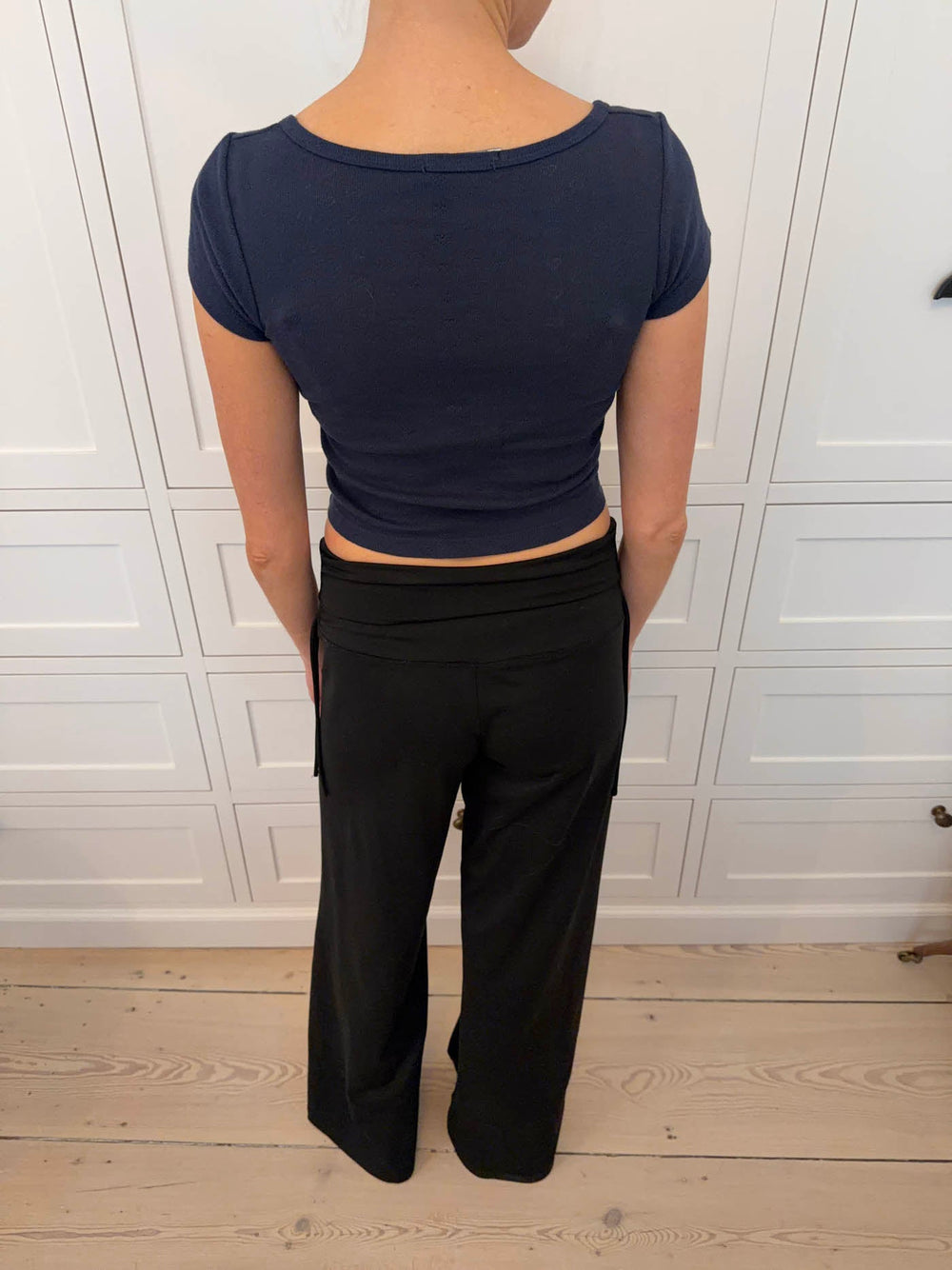 Lilian T-shirt with Buttons - Navy