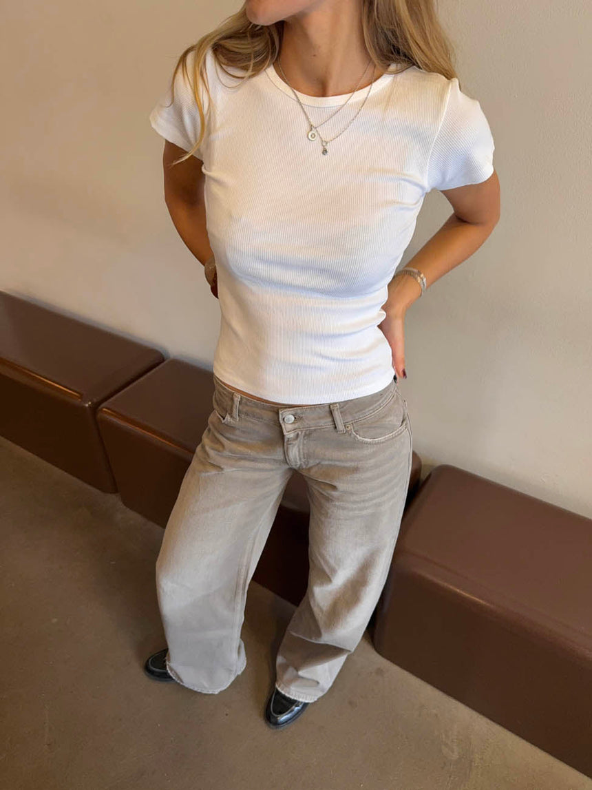Tiana ribbed t-shirt - White
