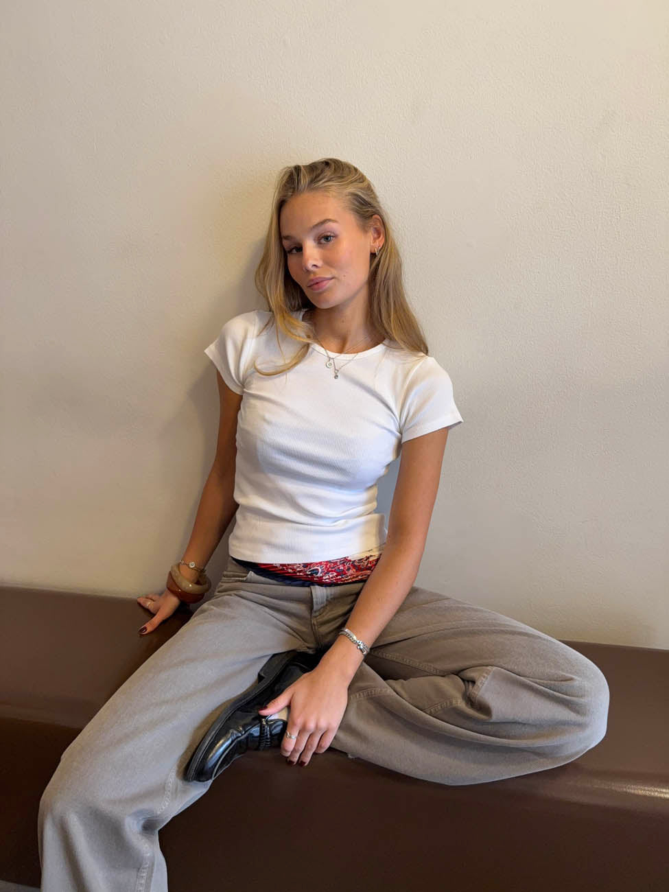 Tiana ribbed t-shirt - White