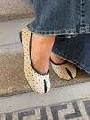 Elivia split toe ballerina with polka dots - White/black