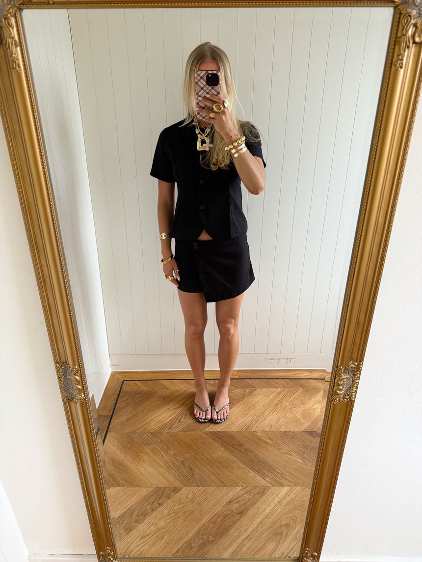 Scandivv fitted blazer shirt - Black