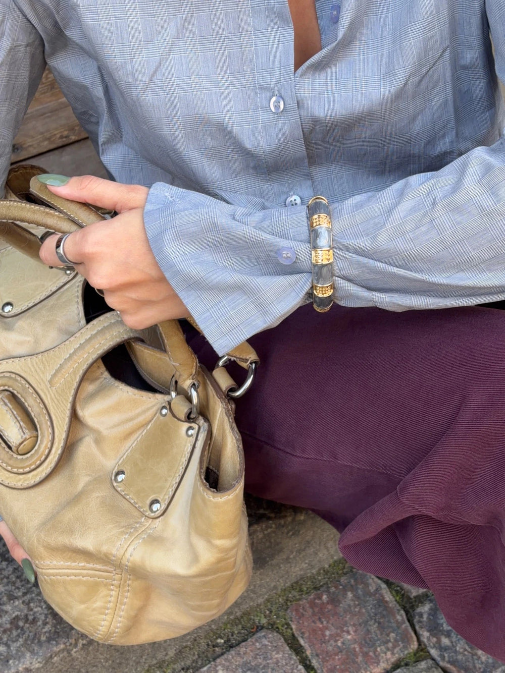 Tamma bracelet - Gold/blue