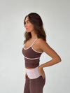 Essential tank top - Espresso/candyfloss