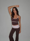 Essential tank top - Espresso/candyfloss