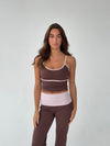 Essential tank top - Espresso/candyfloss