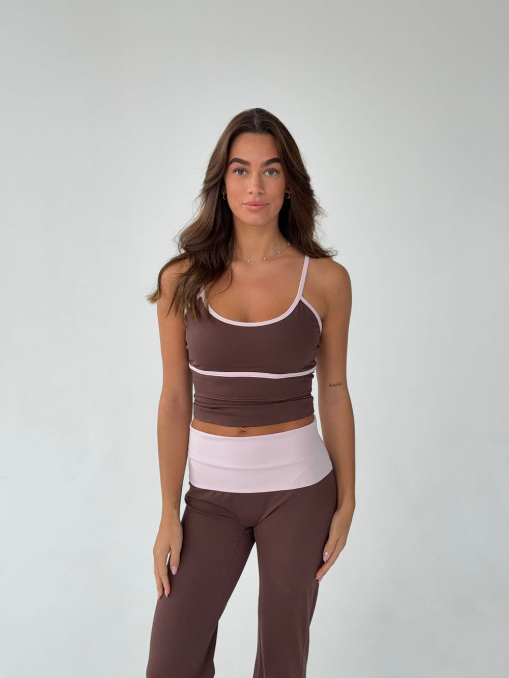 Essential tank top - Espresso/candyfloss