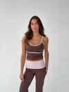 Essential tank top - Espresso/candyfloss