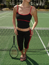 Speedana tank top - Jet black/cherry