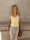 Julea ribbed tank top - Butter yellow