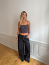 Thilde tank top with rhinestone lightning - Dark grey