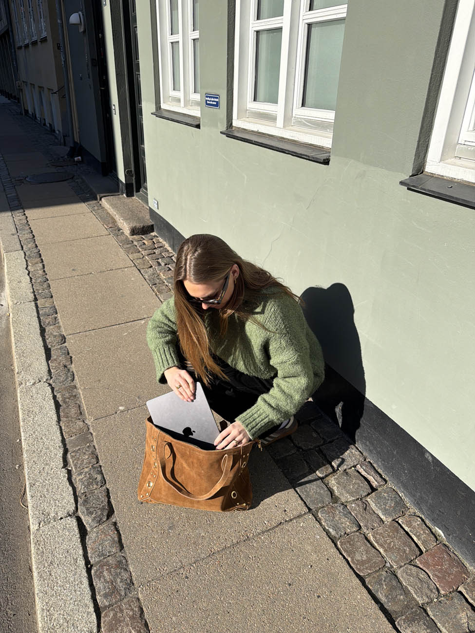 Lyra bag with studs - Caramel