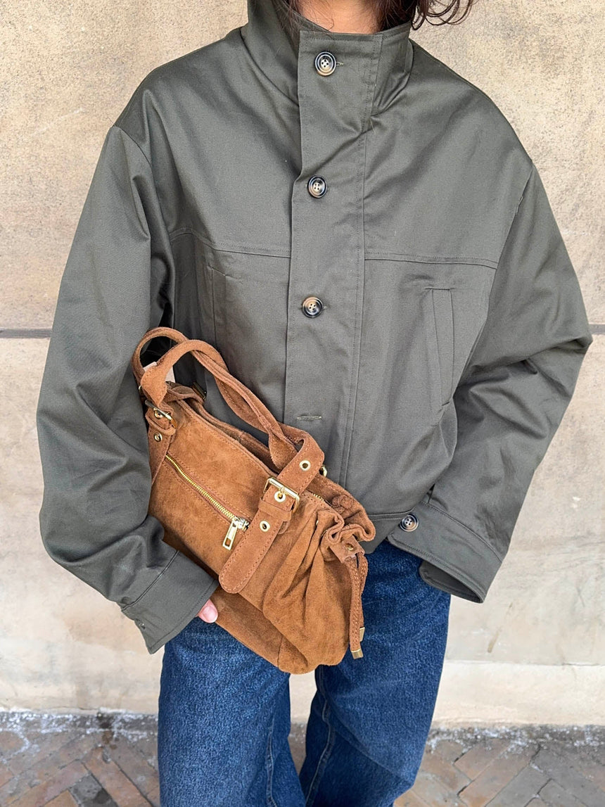 Mura bag in suede leather - Brown