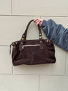 Parissa suede bag - Dark brown