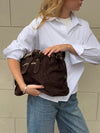 Parissa suede bag - Dark brown