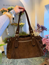 Parissa suede bag - Dark brown
