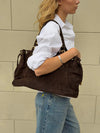 Parissa suede bag - Dark brown