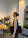 Parissa suede bag - Dark brown