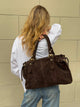 Parissa suede bag - Dark brown