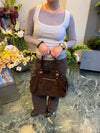 Parissa suede bag - Dark brown