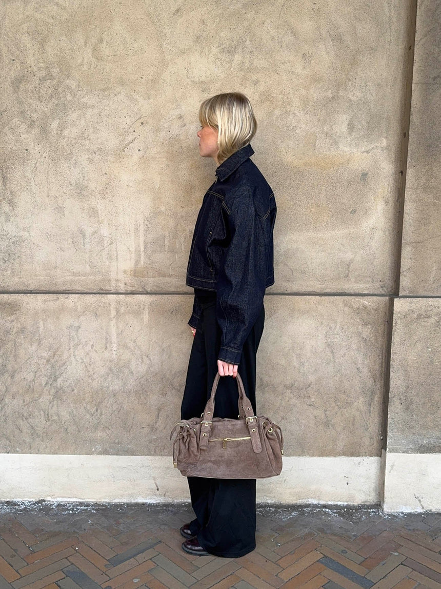 Mura bag in suede leather - Taupe